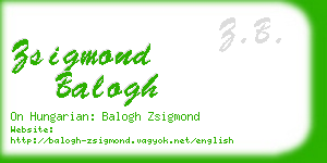 zsigmond balogh business card
